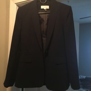 Navy Calvin Klein Suit Blazer Coat